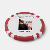 Gelukkige vaderdag foto moderne liefde eenvoudige  poker chips (Enkel)