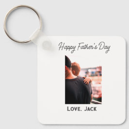 Gelukkige vaderdag foto moderne liefde eenvoudige  sleutelhanger