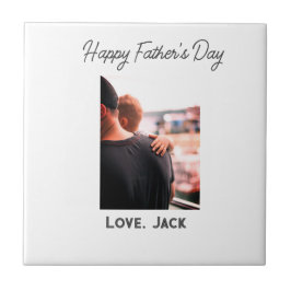 Gelukkige vaderdag foto moderne liefde eenvoudige  tegeltje