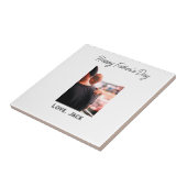 Gelukkige vaderdag foto moderne liefde eenvoudige  tegeltje (Zijkant)