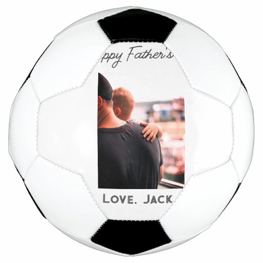 Gelukkige vaderdag foto moderne liefde eenvoudige  voetbal (Voorkant)