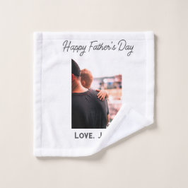 Gelukkige vaderdag foto moderne liefde eenvoudige  washandje