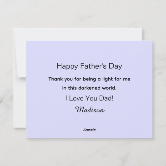 Gelukkige Vaderdag-foto van zonsondergang en oceaa Feestdagenkaart (Achterkant)