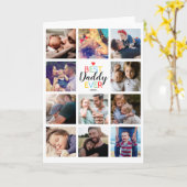 Gelukkige Vaderdag Fotocollage Kaart (Gele Bloem)