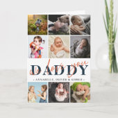 Gelukkige Vaderdag Fotocollage  Kaart (Voorkant)