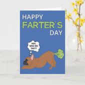 Gelukkige Vaderdag Franse Bulldog Scheet Grappige Kaart (Gele Bloem)