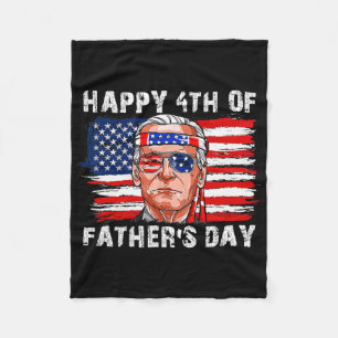 Gelukkige Vaderdag Funny Joe Biden Onafhankelijkhe Fleece Deken