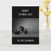 Gelukkige Vaderdag Gewichtheffen Gym Fitness Kaart (Gele Bloem)