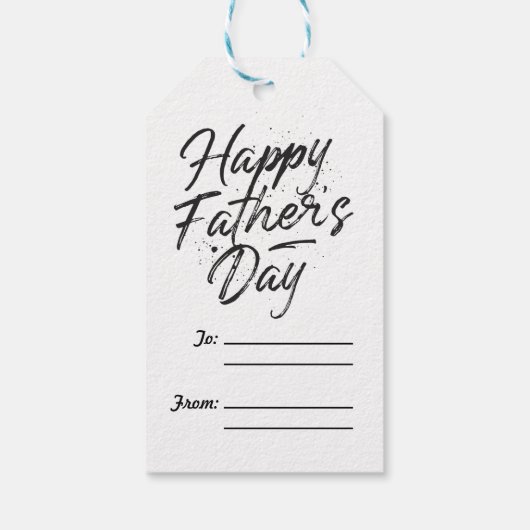Gelukkige Vaderdag/Gift Label Cadeaulabel (Achterkant)