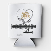 Gelukkige Vaderdag Gift Vader en Kind Vist Blikjeskoeler (Voorkant)