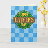 Gelukkige Vaderdag Glitter Kaart (Gele Bloem)