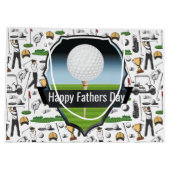 Gelukkige Vaderdag Golfer Groot Cadeauzakje (Achterkant)