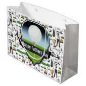Gelukkige Vaderdag Golfer Groot Cadeauzakje (Achterkant Gekanteld)