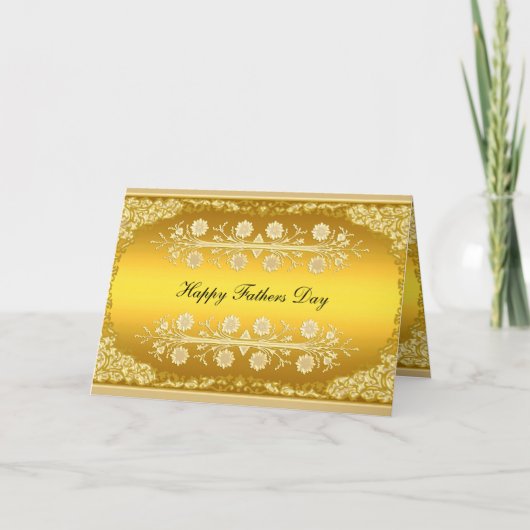 "Gelukkige Vaderdag" goud Kaart (Voorkant)