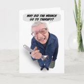 Gelukkige Vaderdag Grappige Kerel Vertelt Vadergra Feestdagen Kaart (Voorkant)