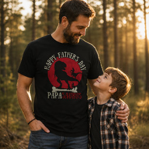 Gelukkige Vaderdag Grappige Papa Papasaurus T-shirt