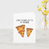 Gelukkige Vaderdag Grappige Pizzakaart voor Vader, Kaart (Gele Bloem)