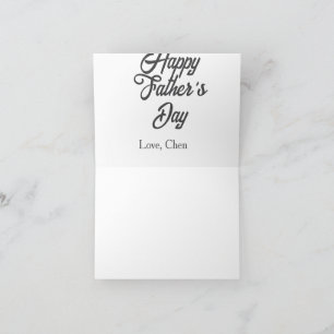 Gelukkige vaderdag grijze naam liefde beste Papa o Bedankkaart