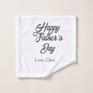 Gelukkige vaderdag grijze naam liefde beste Papa o Washandje