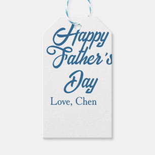 Gelukkige vaderdag grijze naam liefde beste pappa cadeaulabel