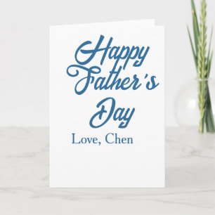 Gelukkige vaderdag grijze naam liefde beste pappa kaart