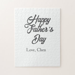 Gelukkige vaderdag grijze naam liefde beste pappa legpuzzel