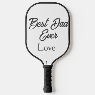 Gelukkige vaderdag grijze naam liefde beste pappa  pickleball paddle