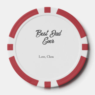 Gelukkige vaderdag grijze naam liefde beste pappa  poker chips