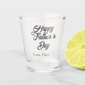 Gelukkige vaderdag grijze naam liefde beste pappa  shot glas