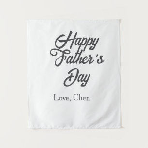 Gelukkige vaderdag grijze naam liefde beste pappa  wandkleed
