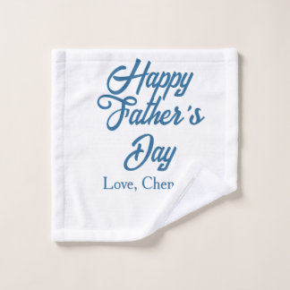 Gelukkige vaderdag grijze naam liefde beste pappa  washandje