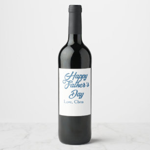 Gelukkige vaderdag grijze naam liefde beste pappa wijn etiket