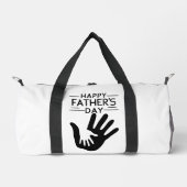 Gelukkige Vaderdag Handafdruk Kleine Duffel Tas (Voorkant)