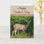 Gelukkige Vaderdag/Hert in het Bos Vakantie Kaart (Gele Bloem)