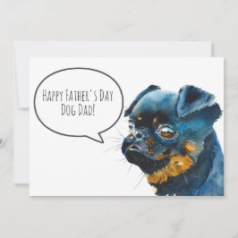 Gelukkige Vaderdag Hond Papa Brussels Griffon Maat Feestdagenkaart