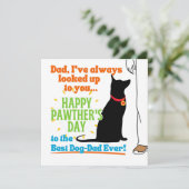 Gelukkige Vaderdag Hond Papa Kaart (Staand voorkant)