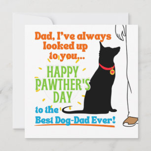 Gelukkige Vaderdag Hond Papa Kaart