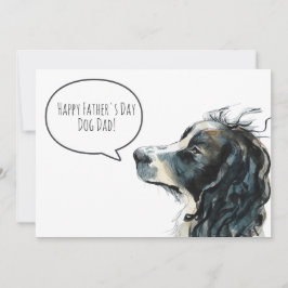 Gelukkige Vaderdag Hond Papa Springer Spaniel Maat Feestdagenkaart