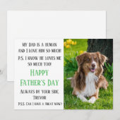 Gelukkige Vaderdag Hond Vader Aanpasbare Kaart (Voorkant / Achterkant)