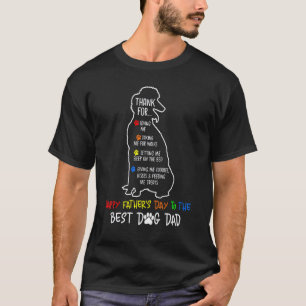 Gelukkige Vaderdag Hond Vader Poedel Hond Vader T-shirt