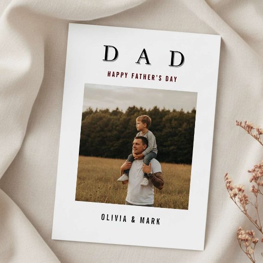 Gelukkige Vaderdag Huidige Foto Collage Modern Feestdagenkaart