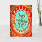 Gelukkige Vaderdag Inspirativiteit Kleurrijk Moder Kaart (Voorkant)