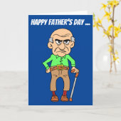 Gelukkige Vaderdag je chagrijnig oud Man Kaart (Gele Bloem)