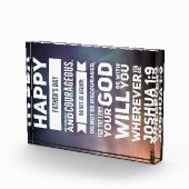 Gelukkige Vaderdag- Joshua 1:9 Fotoblokken (Rechts)