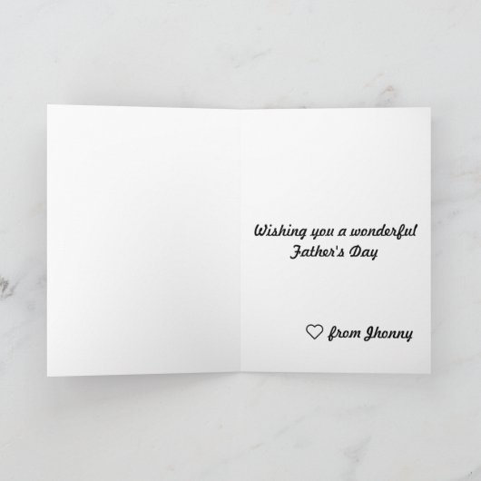 Gelukkige Vaderdag Kaart (Binnen)