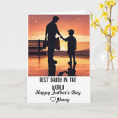 Gelukkige Vaderdag Kaart (Gele Bloem)