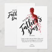 Gelukkige vaderdag kaart (Voorkant / Achterkant)