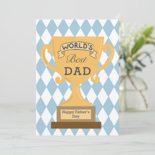 Gelukkige Vaderdag Kaart aan de Werelden Beste Pap (Staand voorkant)