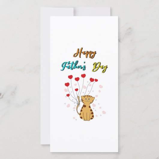 Gelukkige Vaderdag Kittypapa Daddy Cadeau Kat Vade Aankondiging (Voorkant)