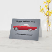 Gelukkige Vaderdag Klassieke Thunderbird Auto Kaart (Gele Bloem)